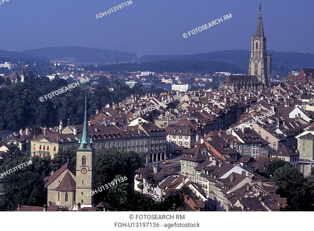 Switzerland, Berne, Bern, View of the city of Bern's Old Town
