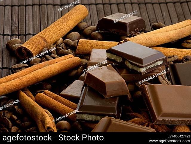 chocolate, chocolate pieces, chocolate variety