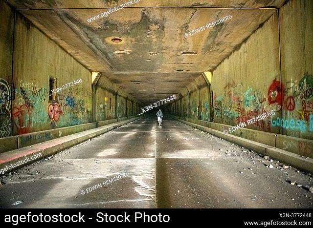 Tunnel of Doom - Abandoned section of Pennsylvania Turnpike at Sideling Hill Tunnel near Breezewood PA