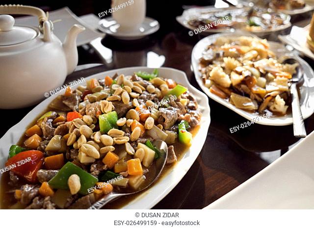 Fresh asian dish - chop suey close up