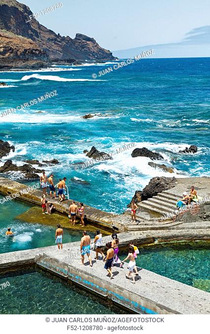 La Fajana natural swimming pools, Barlovento, La Palma, Canary Islands, Spain