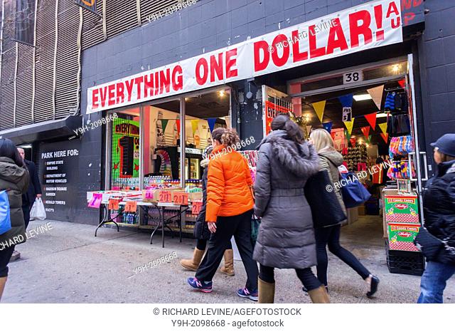 Everything One Dollar and up store in Midtown Manhattan in New York