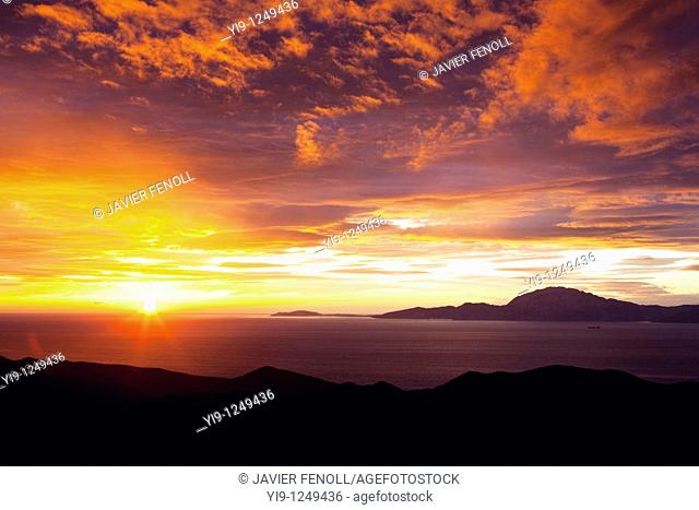 Sunrise over the Strait of Gibraltar