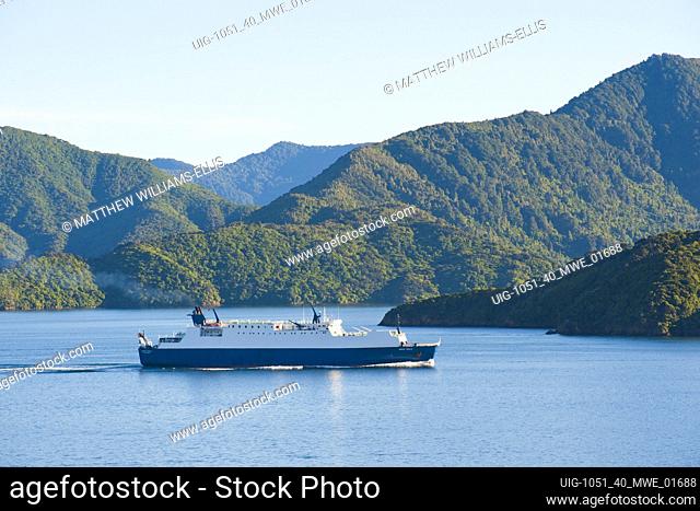 The Interislander Ferry Between Picton, South Island and Wellington, North Island, New Zealand. Picton is a small town in the north of South Island where you...