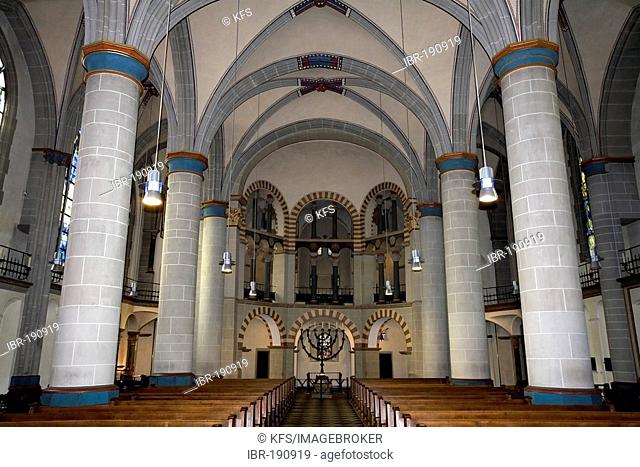 Interior of the cathedral of the city Essen, early gothic style, NNRW, Germany
