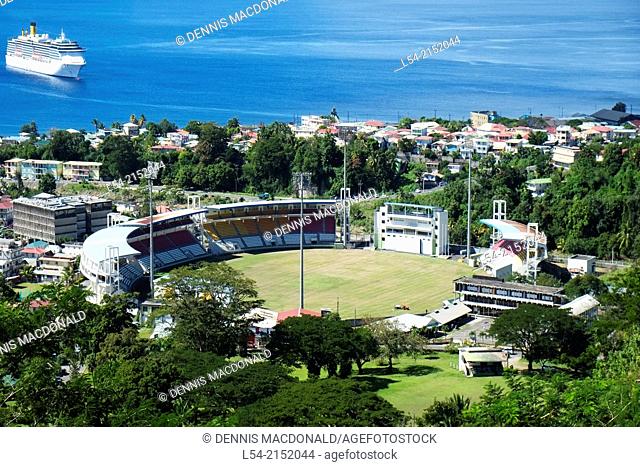 Windsor Park Soccer Stadium Roseau Dominica Nation Caribbean Sea Windward Island