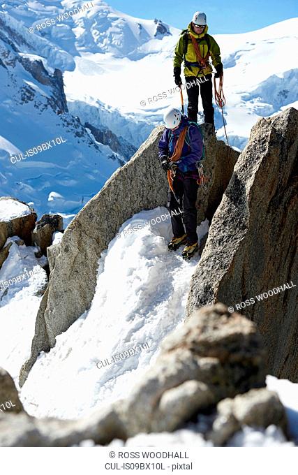 Mountain climbers, Chamonix, Rhone-Alps, France