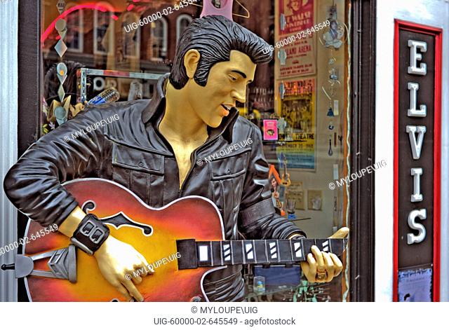 Elvis on Broadway in Downtown Nashville, Tennessee