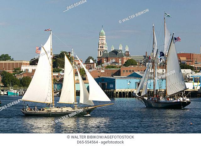 America's Oldest Seaport. Gloucester Schooner Festival. Schooners in the Harbor. Gloucester. Cape Ann. Massachusetts. USA
