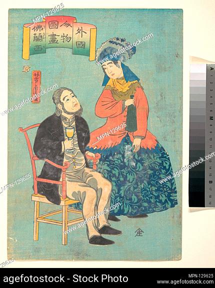 France, from the series Pictures of People from Foreign Lands (Gaikoku jinbutsu zuga). Artist: Utagawa Yoshitora (Japanese, active ca
