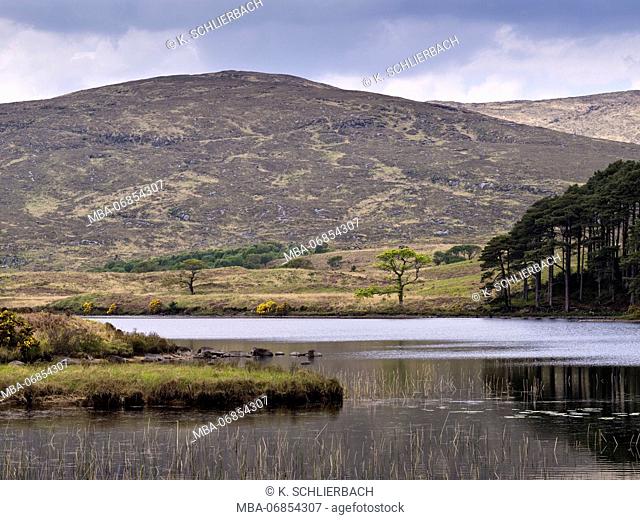 Ireland, Donegal, Glenveagh national park, view to the Lough Veagh lake
