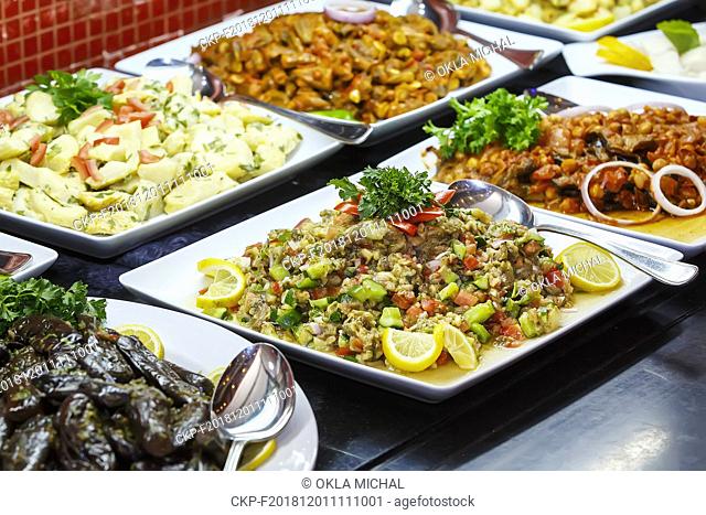 Food in hotel restaurant in Red Sea coastal resort Sharm el-Sheikh, south Sinai, Egypt, April 5, 2018. (CTK Photo/Michal Okla)
