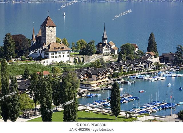 Castle, Spiez, Lake Thun, Berner Oberland, Switzerland