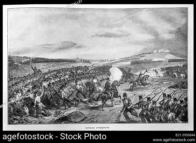 CRIMEAN WAR- The Battle of Inkerman was fought during the Crimean War on 5 November 1854 between the allied armies of Britain