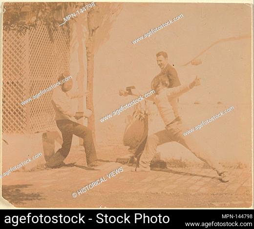 Edmund Quinn Fencing. Artist: Circle of Thomas Eakins (American, Philadelphia, Pennsylvania 1844-1916 Philadelphia, Pennsylvania); Date: 1880s; Medium: Gelatin...
