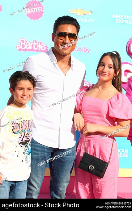 Barbie World Premiere at the Shrine Auditorium on July 9, 2023 in Los Angeles, CA Featuring: Dominic Lopez, Mario Lopez, Gia Lopez Where: Los Angeles