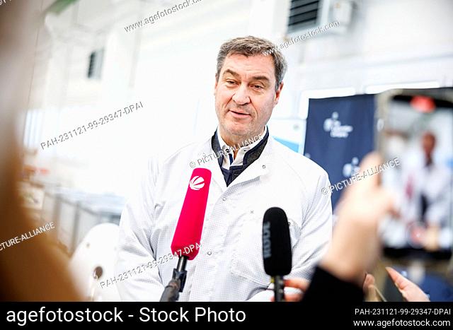 20 November 2023, Bavaria, Planegg: Markus Söder (CSU), party leader and Minister President of Bavaria, gives an interview at a press event in the integration...