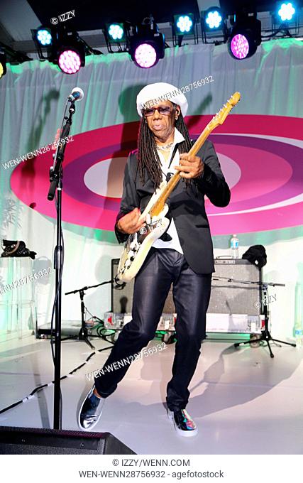 Nile Rodgers performing at the 2016 Hamptons Paddle & Party For Pink at Fairview on Mecox Bay in Bridgehampton, New York