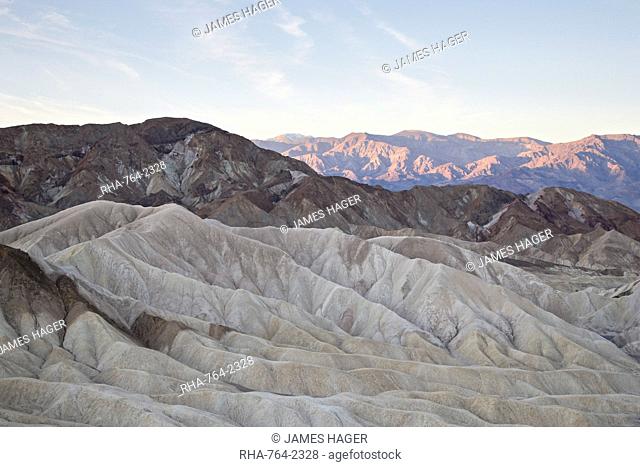 First light at Zabriskie Point, Death Valley National Park, California, United States of America, North America