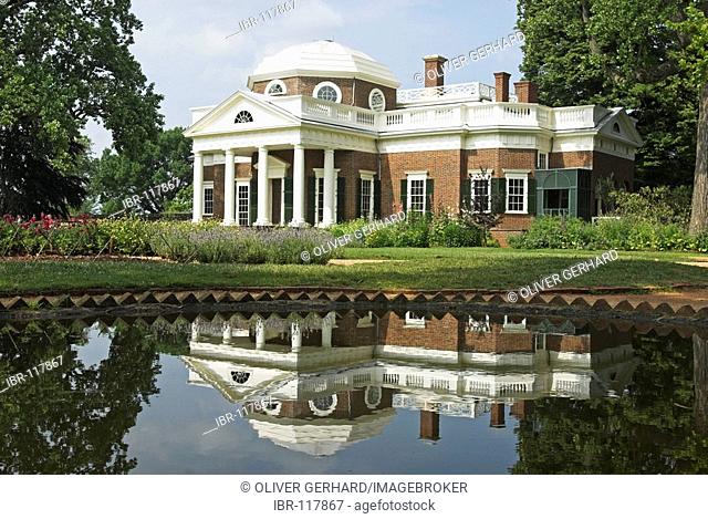 Monticello, Residence of President Thomas Jefferson, Charlotteville, Virginia, USA
