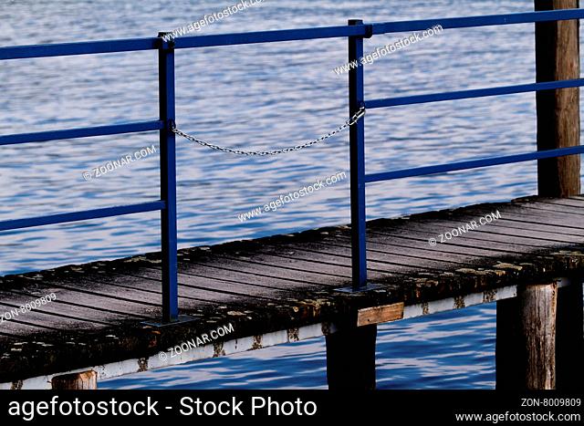 Photo of a pier in the shore
