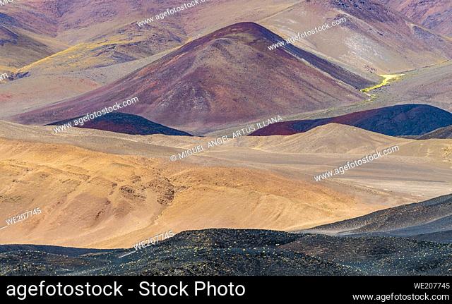 Landscapes of the highlands of Antofagasta de la Sierra and El Peñon, Catamarca, Puna de Atacama, Argentina, without people