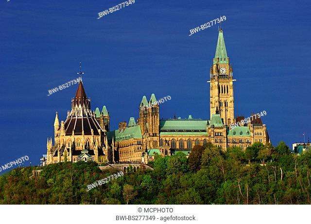 Parliament Hill with Parliament, Canada, Ontario, Ottawa