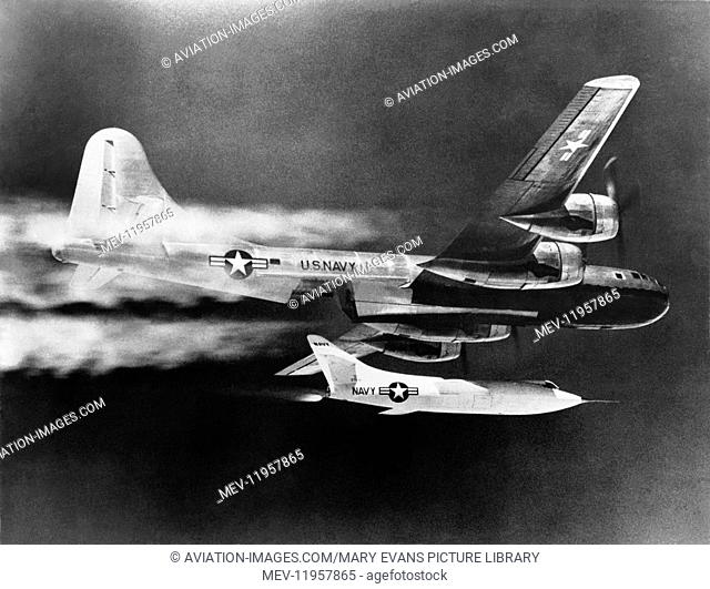 Douglas D-558-2 Skyrocket Detatched from the B-29 Superfortress at 35, 000Ft at the Start of a 1300 Mph Filght over the Mojave Desert with 34 Year Old...