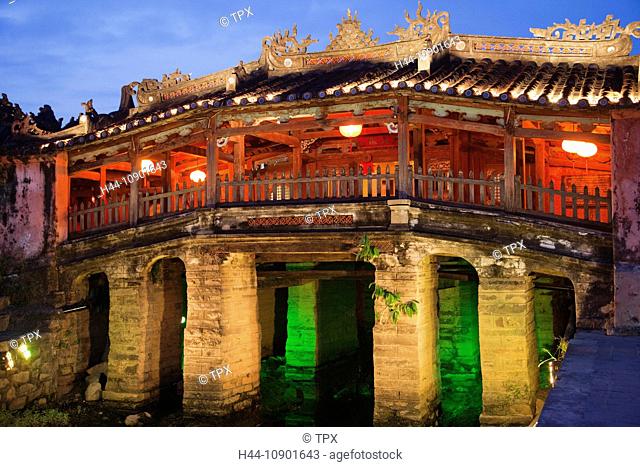 Asia, Vietnam, Hoi An, Hoian, Faifo, Hoi An, Old Town, Japanese Covered Bridge, Bridge, Bridges, Night View, Illuminations, UNESCO, UNESCO World Heritage Sites