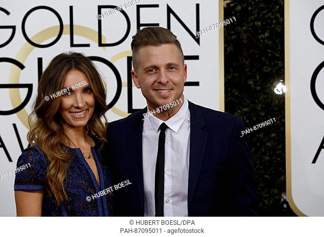 Genevieve Tedder and Ryan Tedder arrive at the 74th Annual Golden Globe Awards, Golden Globes, in Beverly Hills, Los Angeles, USA, on 08 January 2017