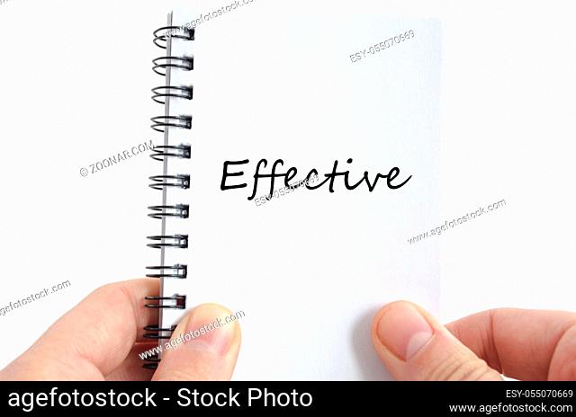 Effective text concept isolated over white background