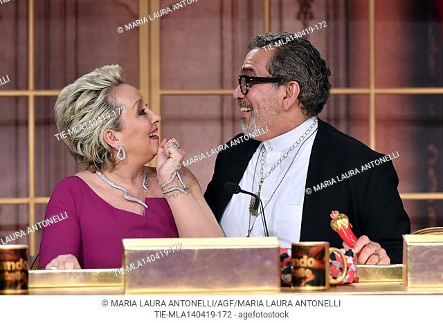 Carolyn Smith, Guillermo Mariotto at the talent show ' Ballando con le stelle ' (Dancing with the stars) Rome, ITALY-14-04-2019