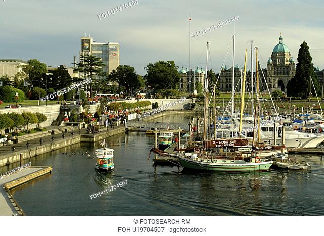 Victoria, British Columbia, Canada, Vancouver Island, Inner Harbour, waterfront, marina, water taxi