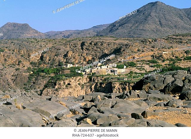 Village of Al Ain, Al Jabal Al Akkar region, Hajar Mountains, Sultanate of Oman, Middle East