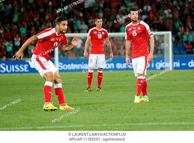 2016 World Cup Football Qualification Switzerland v Portugal Sep 6th. 06.09.2016. St Jakob-Park, Basel, Switzerland. Ricardo Rodriguez in shooting action during...