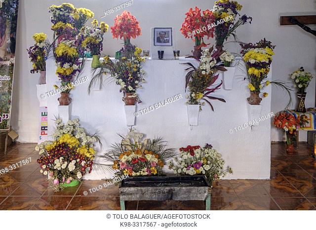 Grave of father Juan Alonso, Lancetillo-La Parroquia, Zona Reina, Quiche, Guatemala, America Central