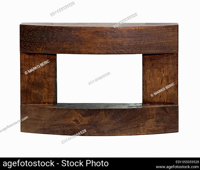 Wooden frame isolated with clipping path included