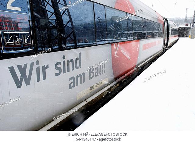 Deutsche Bahn's ICE in the special coating on the women's soccer World Cup 2011 in Germany