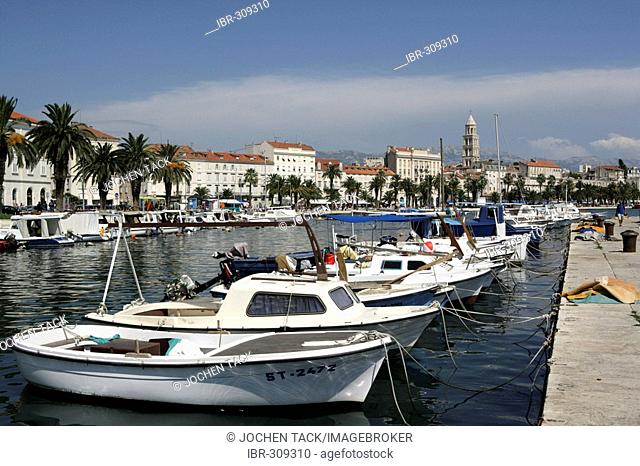 Old part of town, port, Split, Middle Dalmatia, Croatia