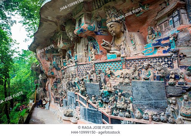 China, Chongqing province, Dazu Buddhist Caves, world heritage