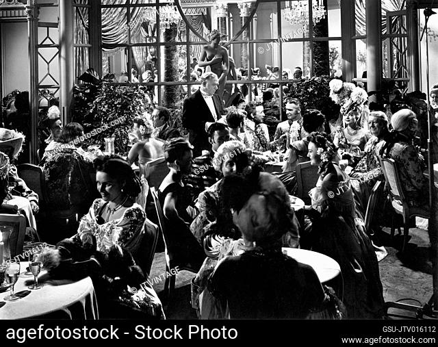 Restaurant Scene, on-set of the Film, Centennial Summer, 20th Century-Fox, 1946