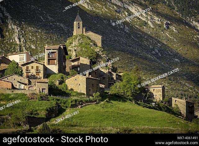 Josa de Cadí Village in a spring afternoon (Lleida province, Catalonia, Spain, Pyrenees)