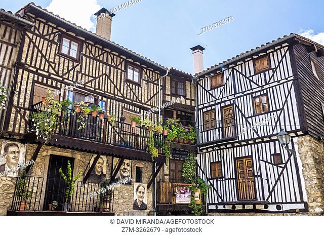 Arquitectura tradiconal en Mogarraz. Sierra de Francia. Salamanca. Castilla León. España