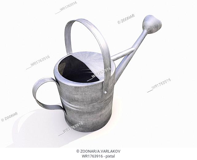 Watering can made of metal