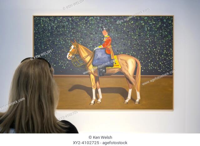 The Best Horse in the World, by Eduardo Arroyo, 1937 - 2018. Exhibited in From Miro to Barcelo. A Century of Spanish Art