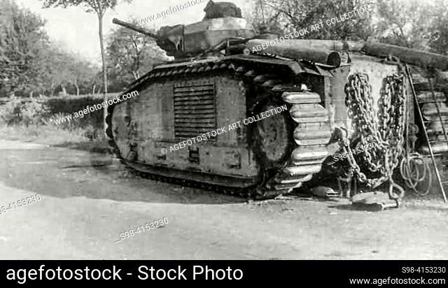 World War II - FRANCE. Tanks, B1 bis, B1 bis tank France 1940 23. The B1 bis was a French heavy infantry tank of the Second World War