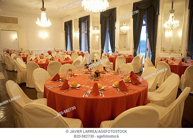 Banquet hall. Convention, Palacio Miramar, by Divinus Catering, San Sebastian, Donostia, Gipuzkoa, Euskadi. Spain