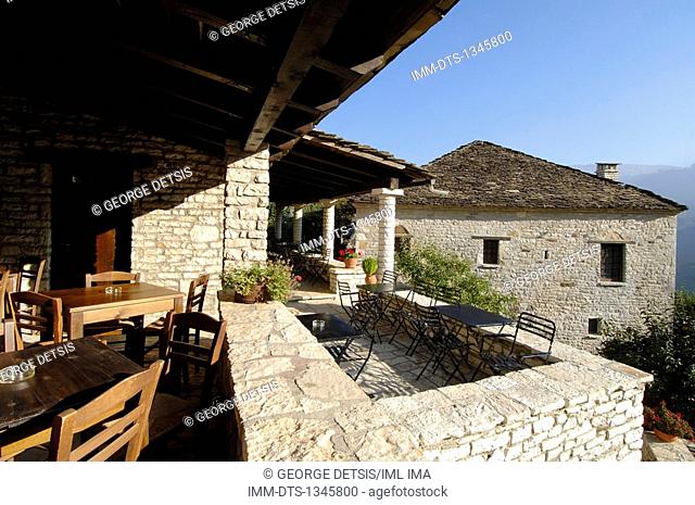 The guest house, 'To Archontiko Tis Aristis' in Aristi village. Ioannina, Epiros, Greece, Europe