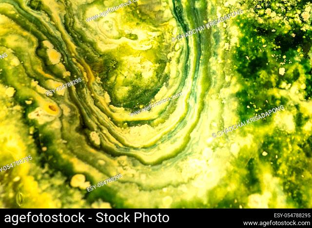 Close up green chalcedony Gemstone texture