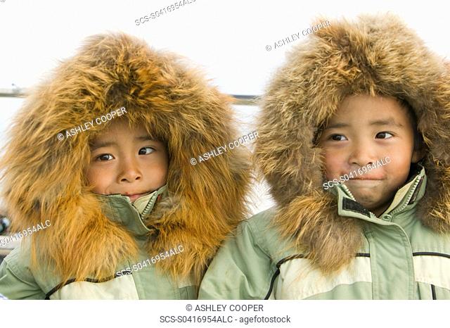Richard and Jeffrey Tokeinna Inuit twins on Shishmaref a tiny island between alaska and siberia in the Chukchi sea is home to around 600 inuits or eskimos As...